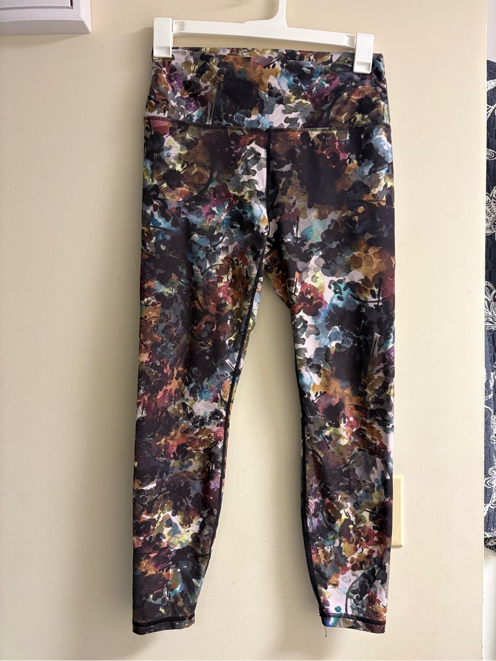 RBX Multicolor Abstract Print Leggings - Black, Brown, Blue, Purple